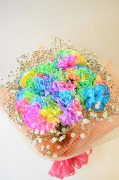 レインボーカーネーション、母の日｜「花恭」　（東京都台東区の花キューピット加盟店 花屋）のブログ